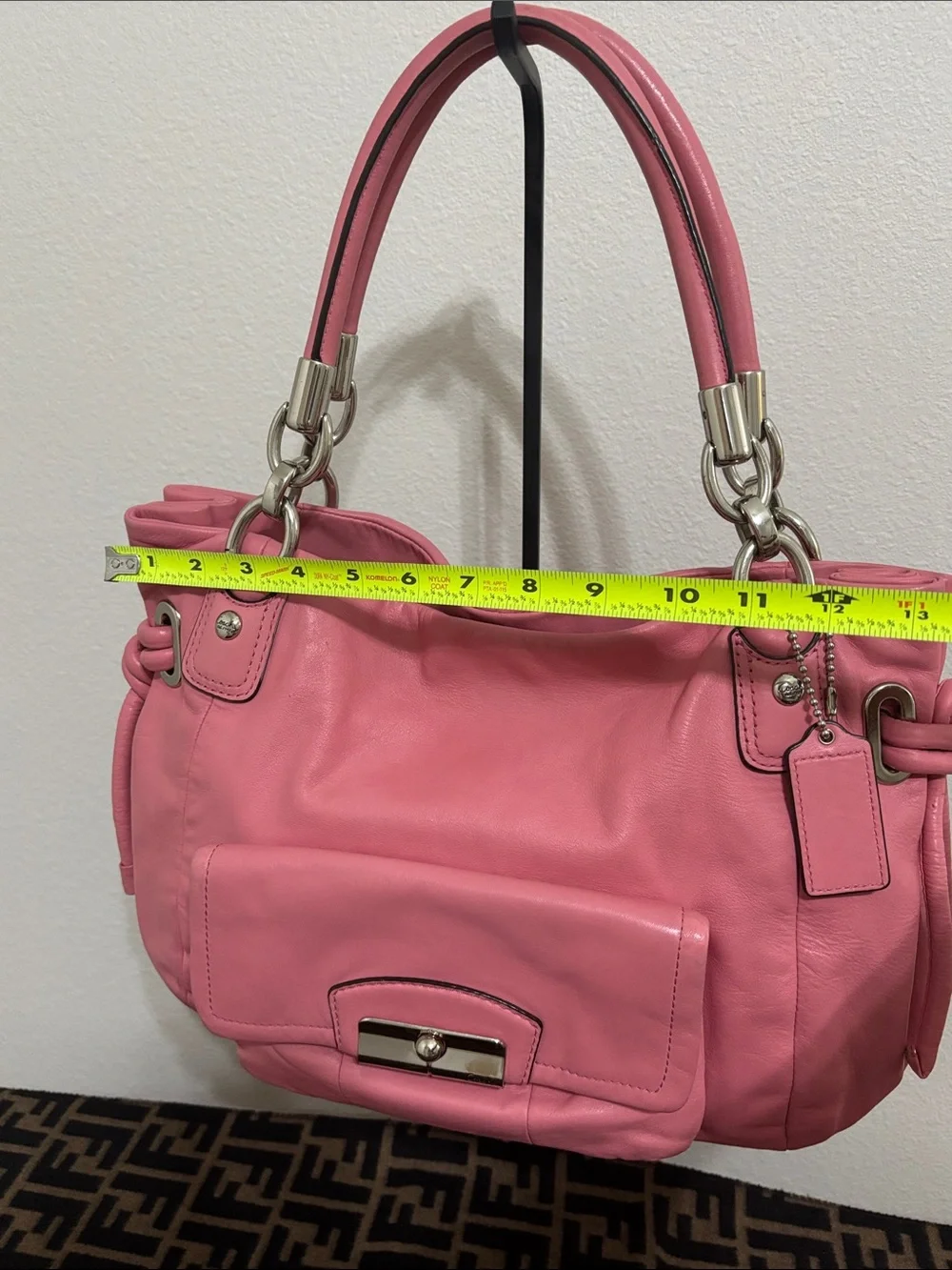 Coach Pink Leather Shoulder Bag
